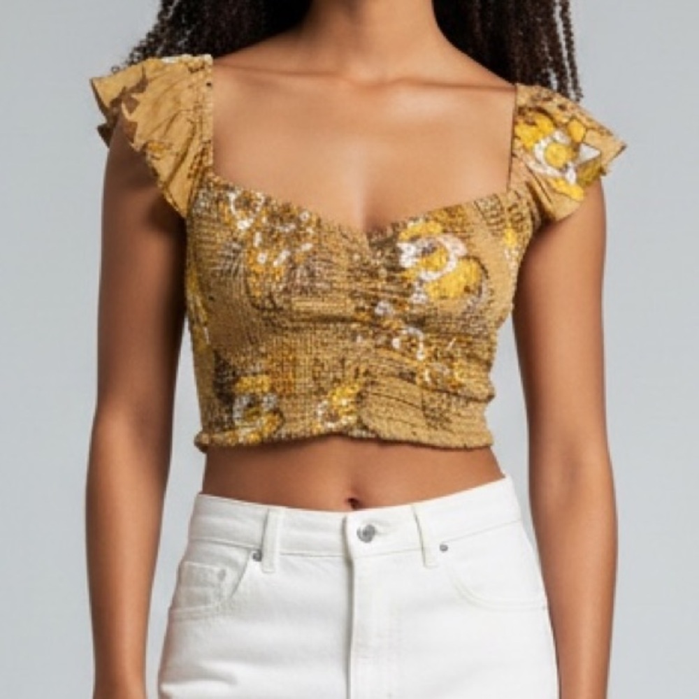 NWT Volcom Sun Keep Cami Crop Top Medium